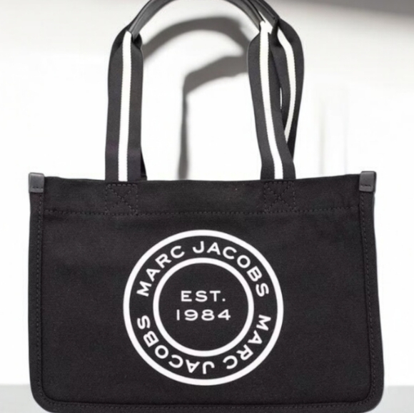 Marc Jacobs Signet Large Black Canvas Tote NWT - Picture 6 of 6